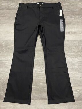 NWT Old Navy Black High Rise Flare Straight Leg Pants Size 14 Petite